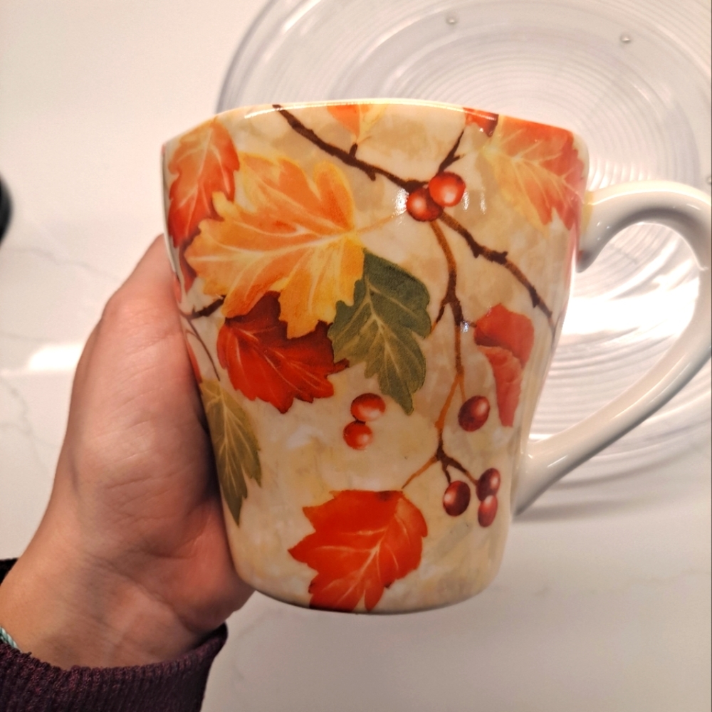 222 Fifth Fall Foliage Mug 16 oz new